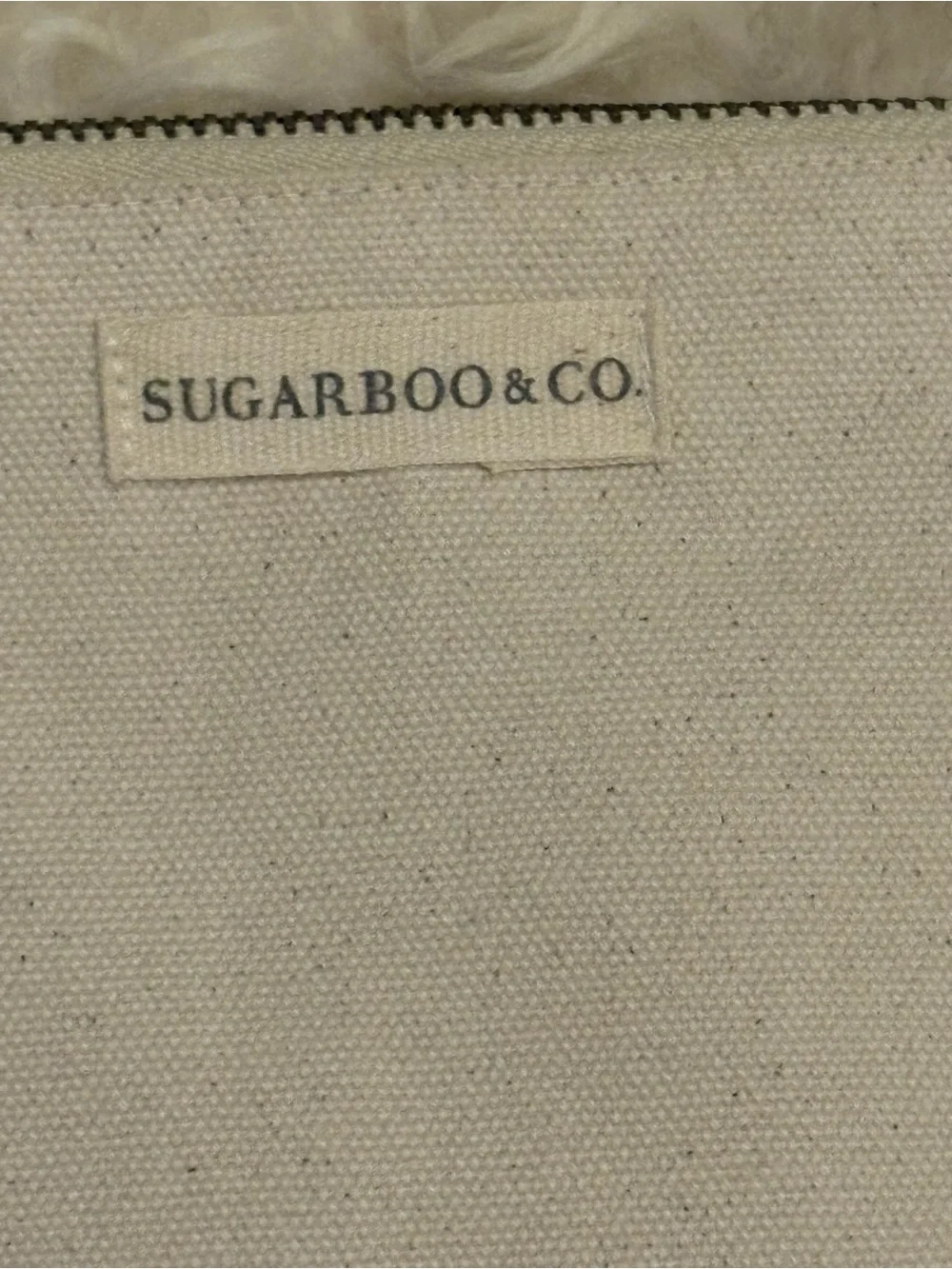 SugarBoo & Co “Your Attention Please” Canvas Zip Bag